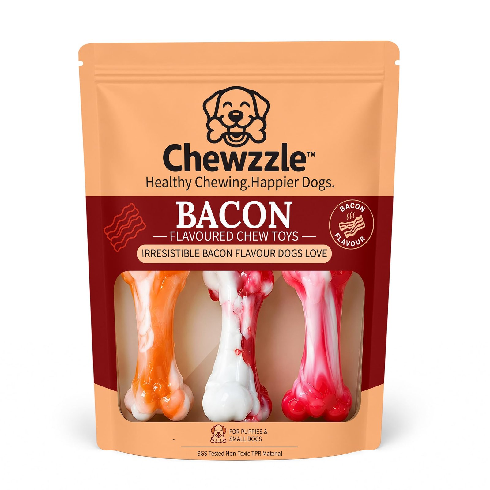 Chewzzle bacon flavor dog chew toy