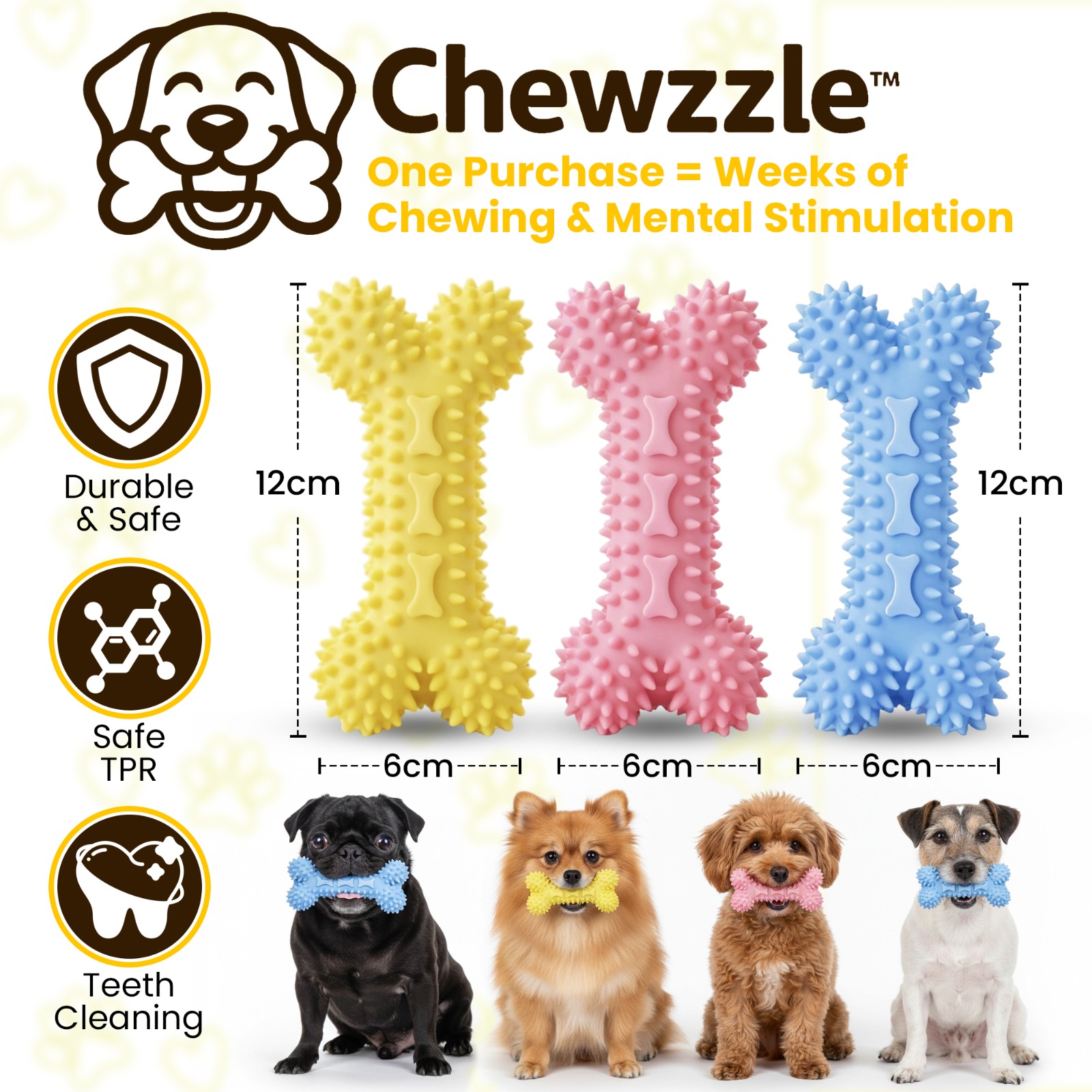 Chewzzle bone dimensions
